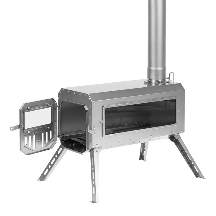 Φ2.36in x 14.17in (Φ6cm x 36cm) 티타늄 스토브 파이프 전부 분리형 조립된 난로 파이프