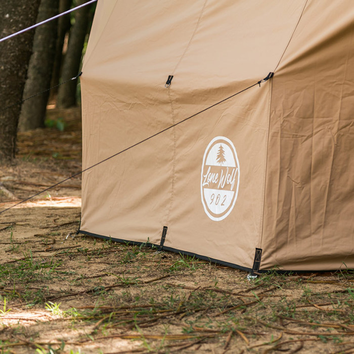 Rhombus 해먹 타프 캔버스 캠핑 쉘터 내화성 홀옷감 포함 부시크래프트 Lonewolf902