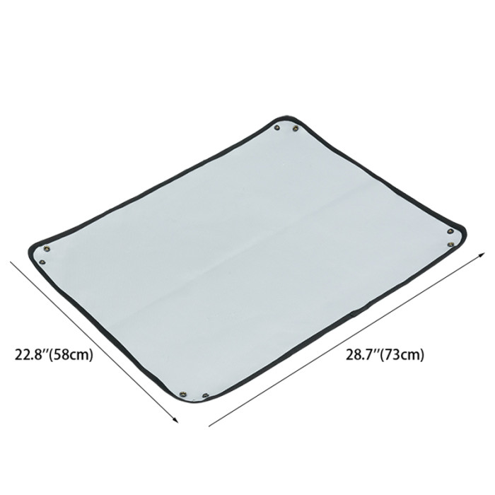 POMOLY 캠핑용 난로 엠버 매트 불 구덩이 매트(73 x 58 cm)