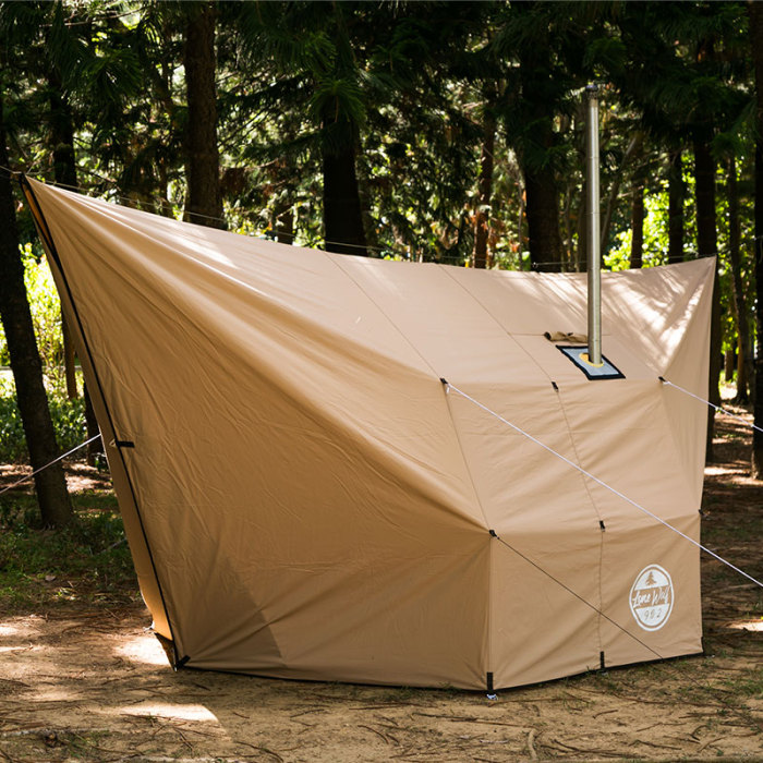 Rhombus 해먹 타프 캔버스 캠핑 쉘터 내화성 홀옷감 포함 부시크래프트 Lonewolf902