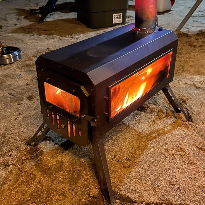 Traveller 캠핑 나무난로 초경량 휴대용 티타늄 텐트 스토브 - POMOLY