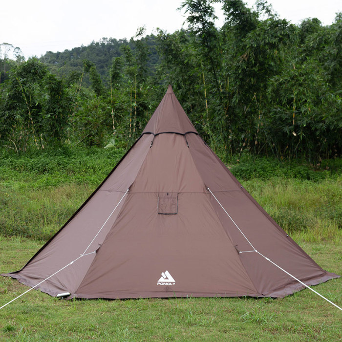 HEX Plus 캠핑용 내화성홀옷감가 있는 난로 텐트 2-6인