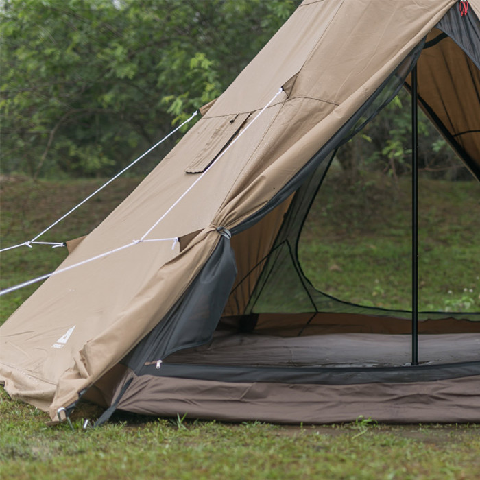 YARN Plus 캠핑용 캔버스 난로텐트 내화성홀옷감가 있는 면텐트 2-4인