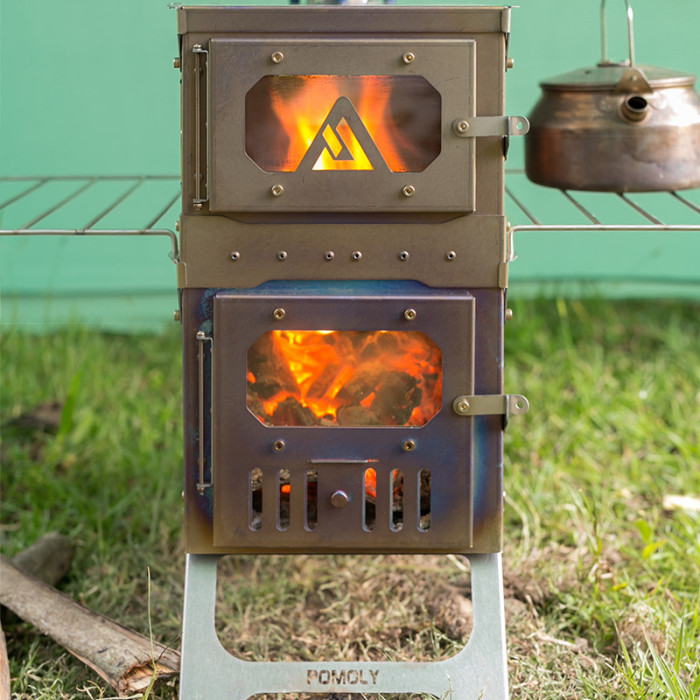 T-BRICK MAX 티타늄 캠핑 난로 초경량 접이식 나무 스토브