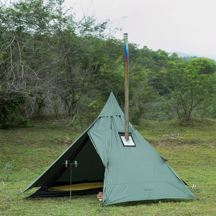 HUSSAR 초경량 캠핑 티피 텐트 홀옷감 포함 1-2인