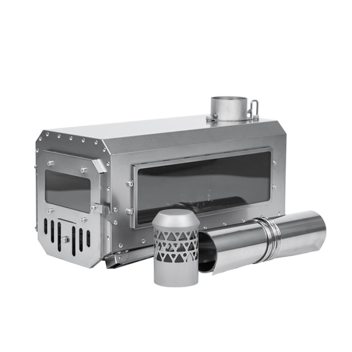 Traveller 캠핑 나무난로 초경량 휴대용 티타늄 텐트 스토브 - POMOLY