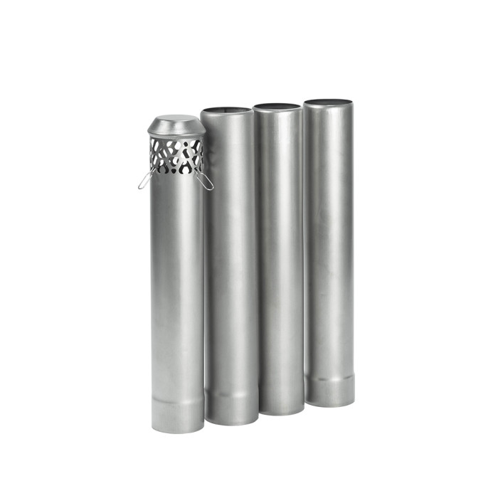 Φ2.36in x 14.17in (Φ6cm x 36cm) 티타늄 스토브 파이프 전부 분리형 조립된 난로 파이프