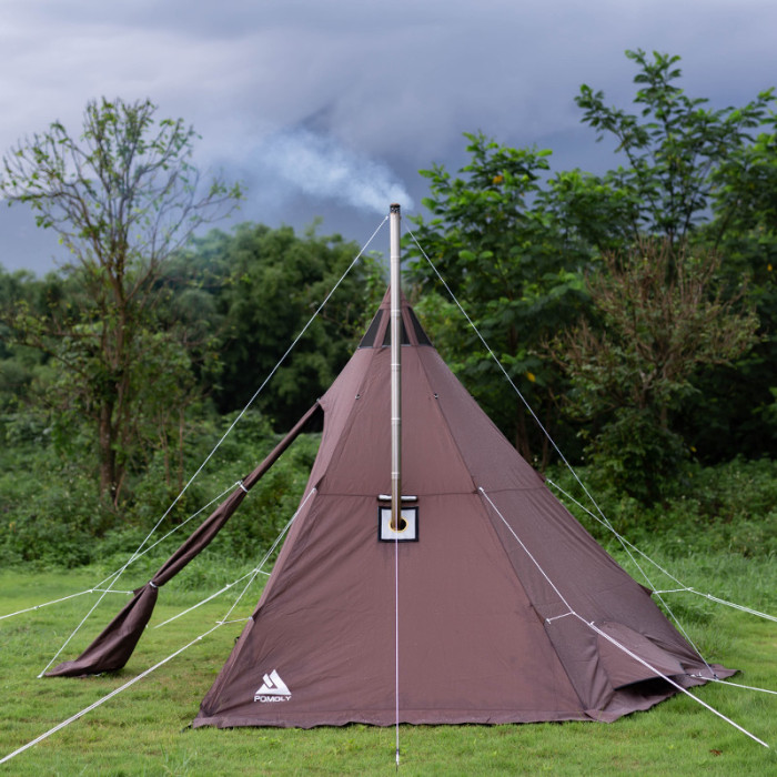 Φ2.36in x 14.17in (Φ6cm x 36cm) 티타늄 스토브 파이프 전부 분리형 조립된 난로 파이프