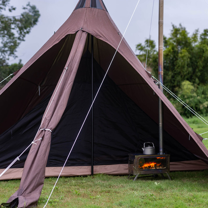 Φ2.36in x 14.17in (Φ6cm x 36cm) 티타늄 스토브 파이프 전부 분리형 조립된 난로 파이프