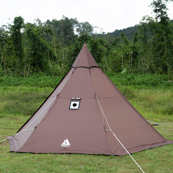 HEX Plus 캠핑용 내화성홀옷감가 있는 난로 텐트 2-6인