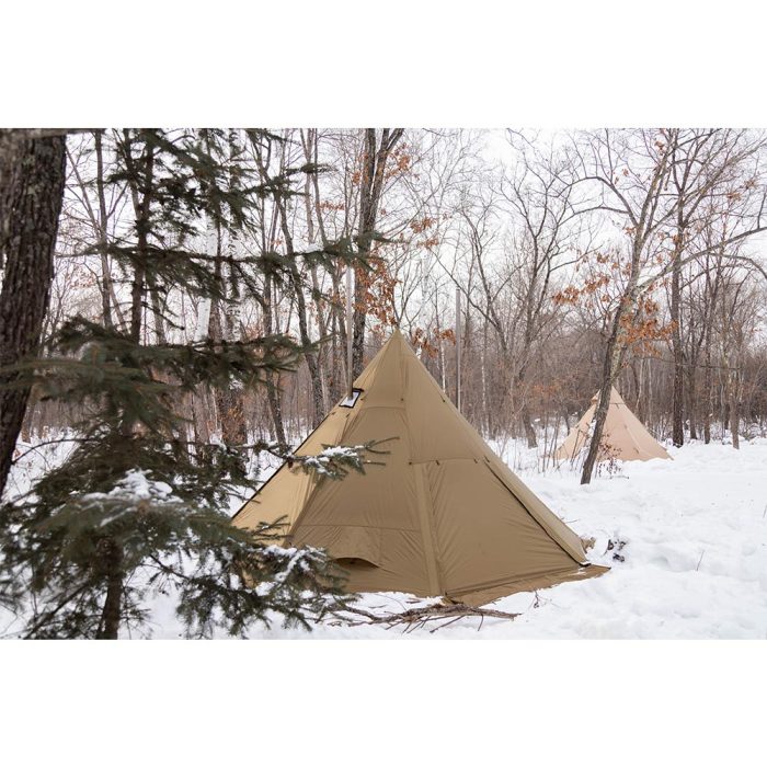 Bromance 70 4-6인용 티피 우드 스토브 텐트 (스토브 잭 3개)