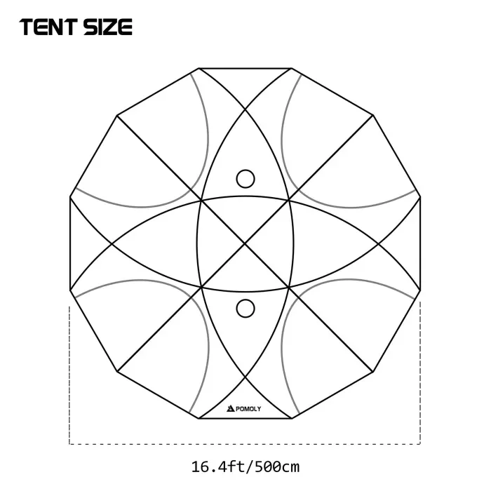 POMOLY Sphere X8 | 독립형 돔 캠핑 핫 텐트 8P | POMOLY 신상품 2025