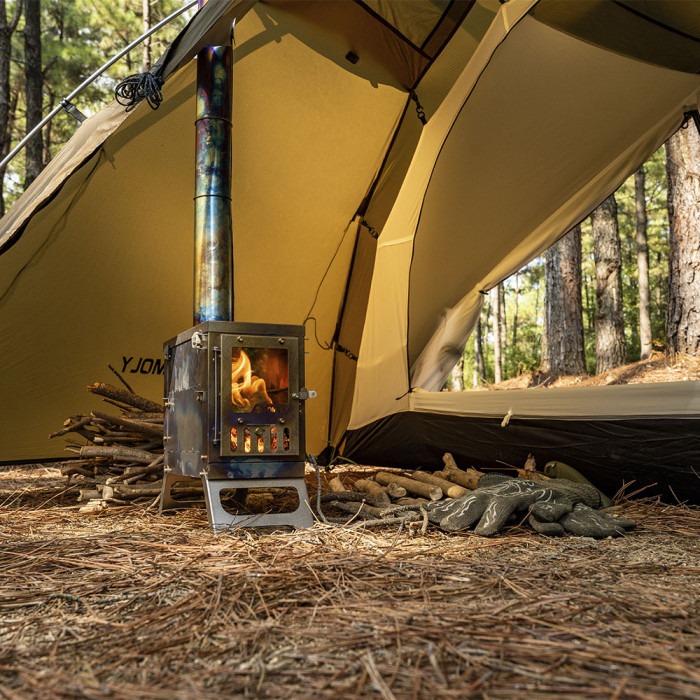 X-Ti Mini | 더블 폴딩 티타늄 우드 스토브 | POMOLY 신상품 2025