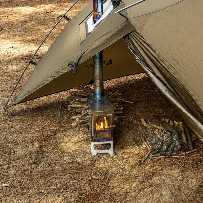 X-Ti Mini | 더블 폴딩 티타늄 우드 스토브 | POMOLY 신상품 2025