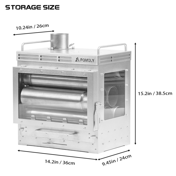 【예매】Dweller Max Ti 3 | 티타늄 장작 난로 | POMOLY 새로운 도착 2023