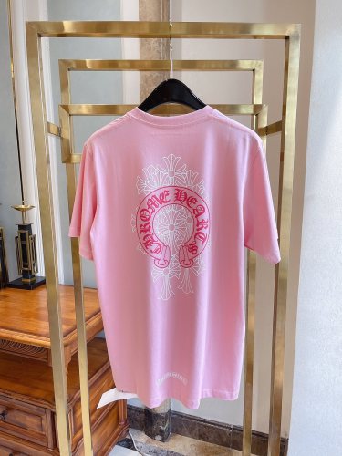 Chrome Hearts summer new limited phantom short-sleeved female pink T-shirt