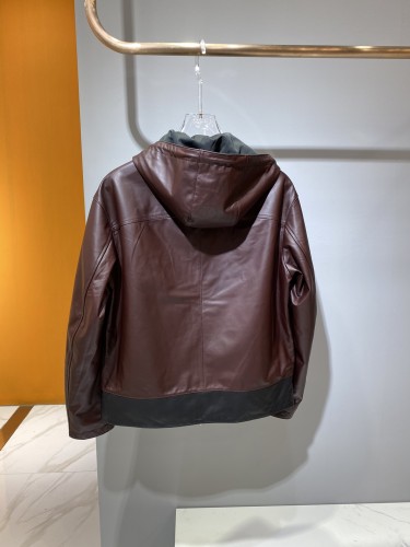 Hermes double-sided leather jacket
