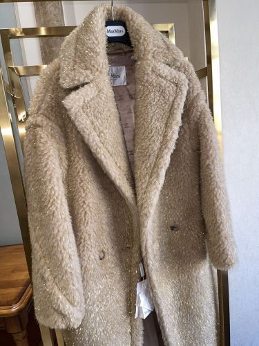 M*axm*ara Teddy Golden Silk 🧸 Teddy Bear Coat