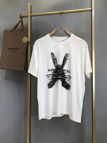 B*rberry 2022 Spring/Summer New Products Bunny Slogan Series Short Sleeve T-shirt