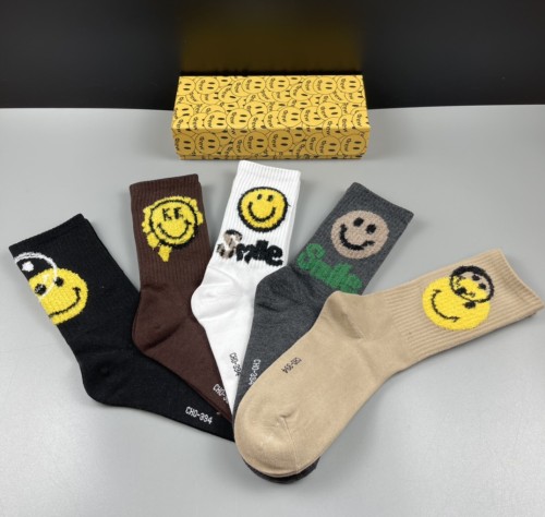 Five pairs of socks
