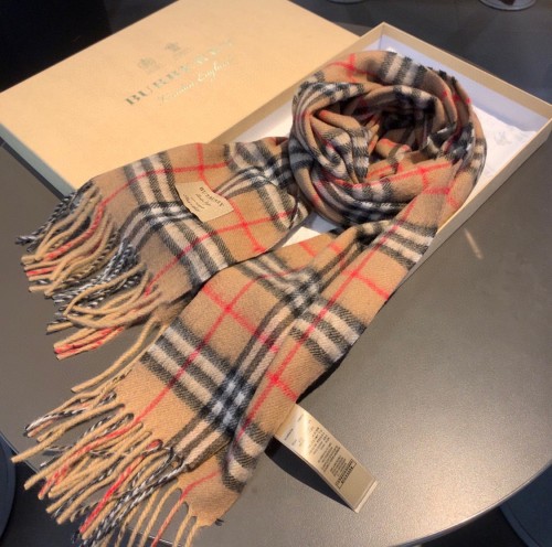 B*rberry  Water ripple small check cashmere mixed scarf