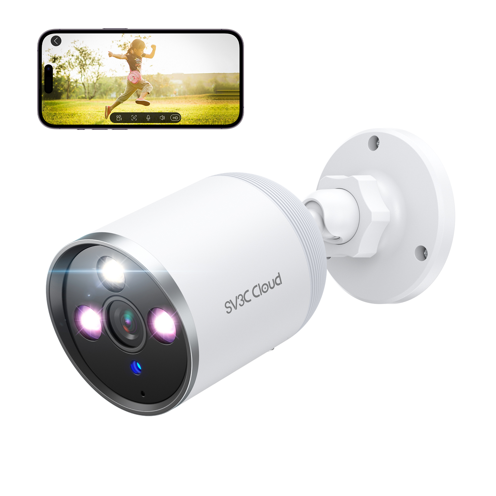 US$ 35.99 - SV3C 2K WiFi Security Camera Outdoor, WiFi CCTV Camera Outdoor  with Spotlight Color Night Vision, Sound Motion Detection, IP Camera  Outdoor with Alexa, Two-Way Audio, ONVIF, Cloud & SD