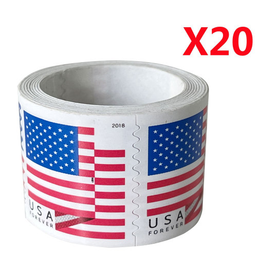 U.S. Flag 2018 First Class Roll of 100  (2000 Pcs)