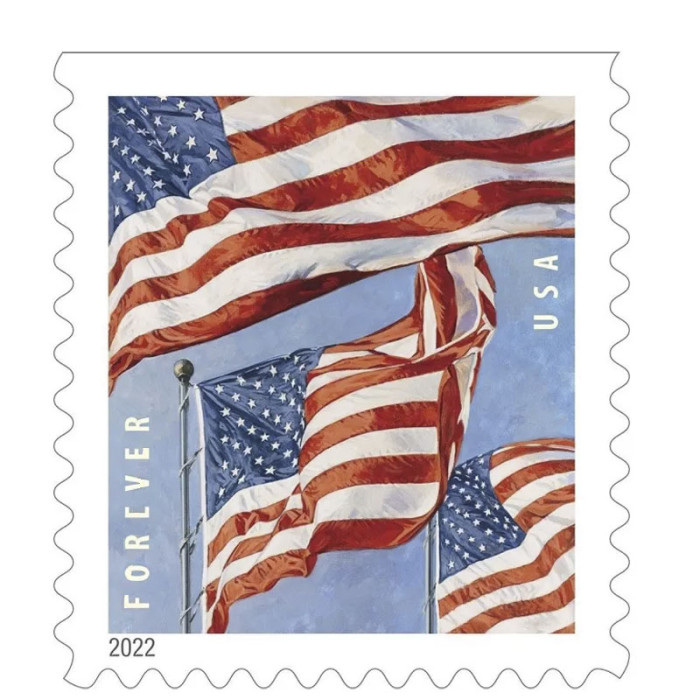 U.S. Flag 2022, 100Pcs/Rolls (5000 Pcs)