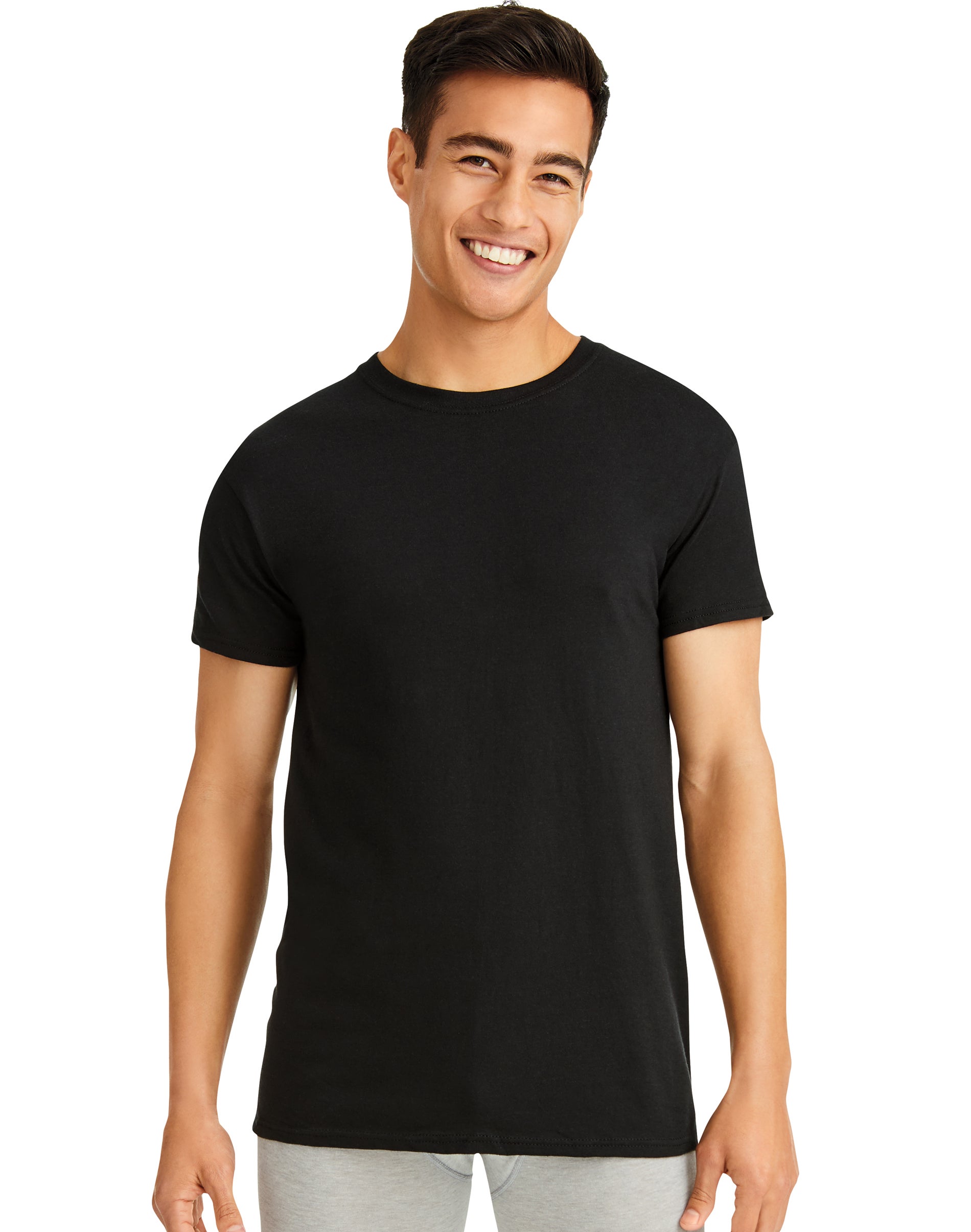Comfort Fit Black Crewneck Undershirt 