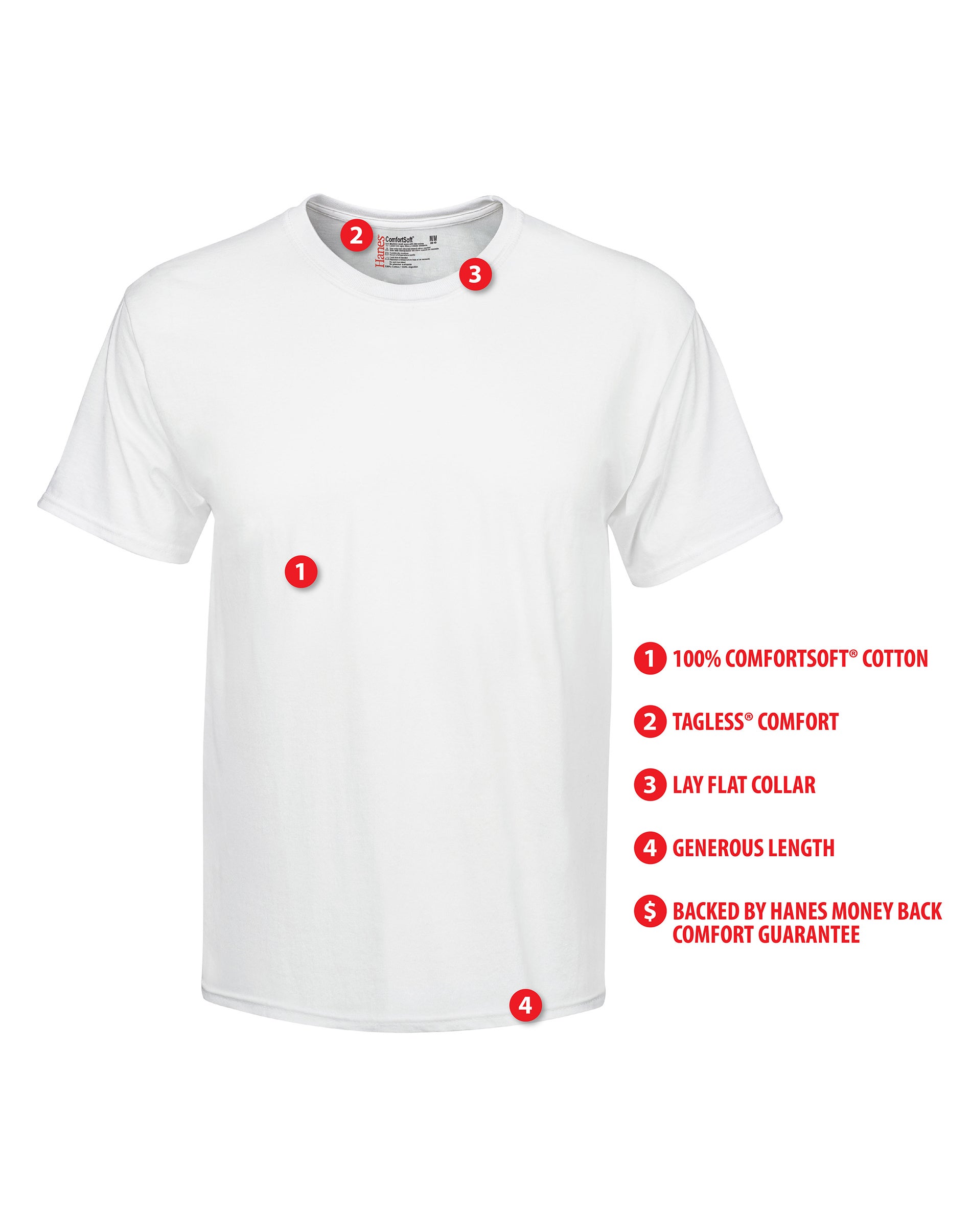 White Crewneck Undershirt 6-Pack