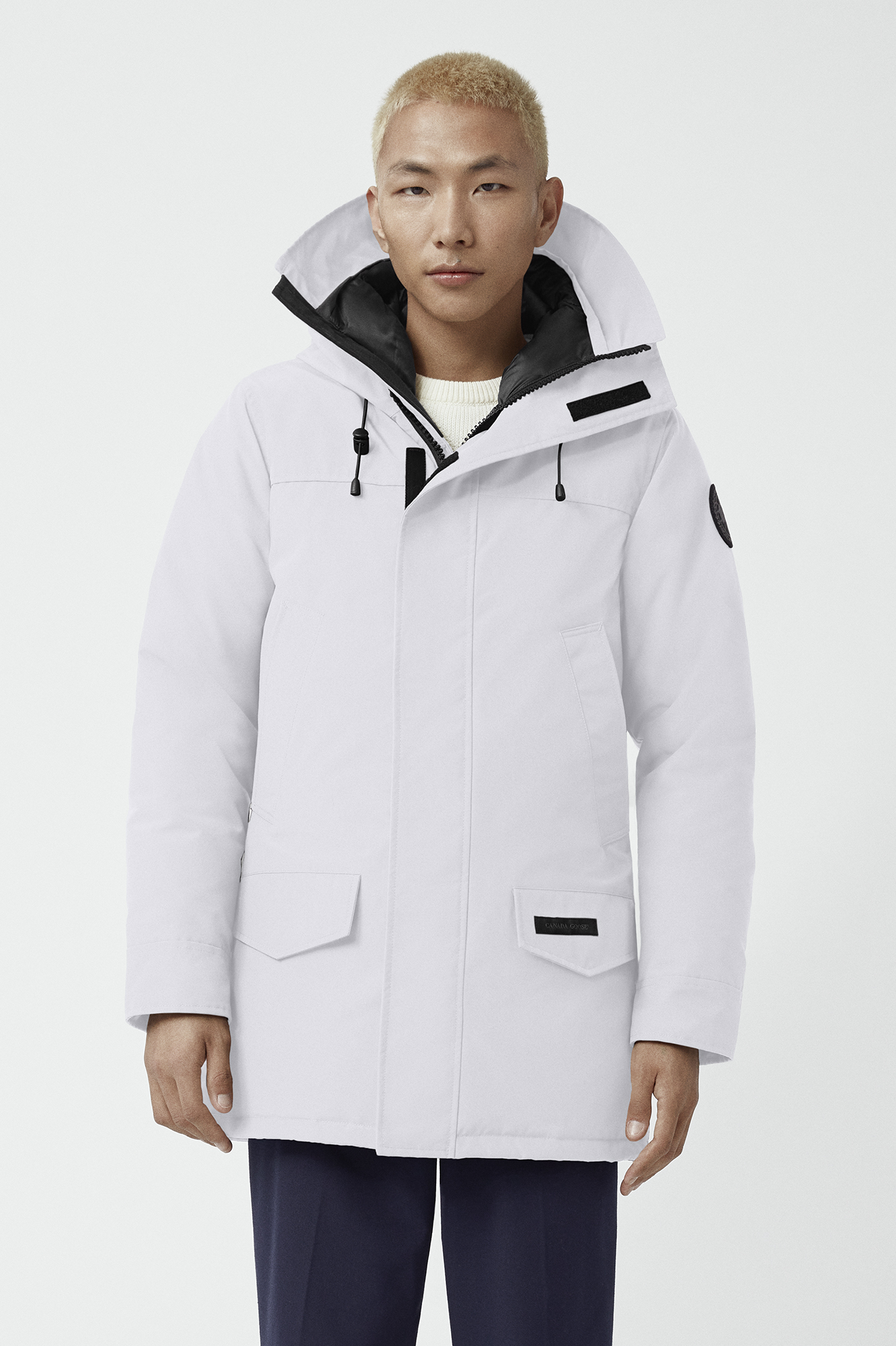 langford parka black label with hood trim