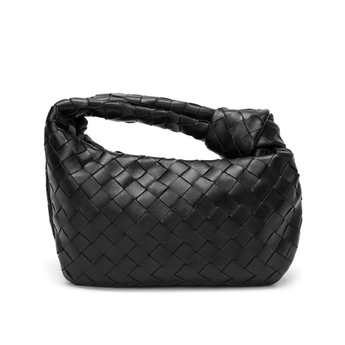 Genuine Leather Woven Hobo Bag