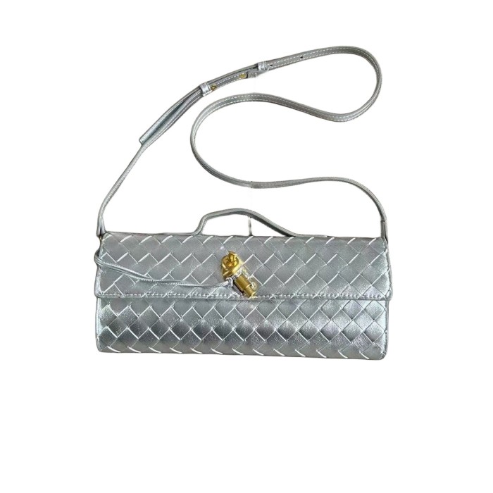 Woven Long Clutch Bag with Handle