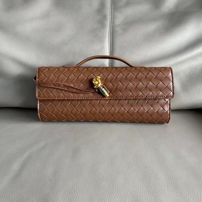 Woven Long Clutch Bag with Handle