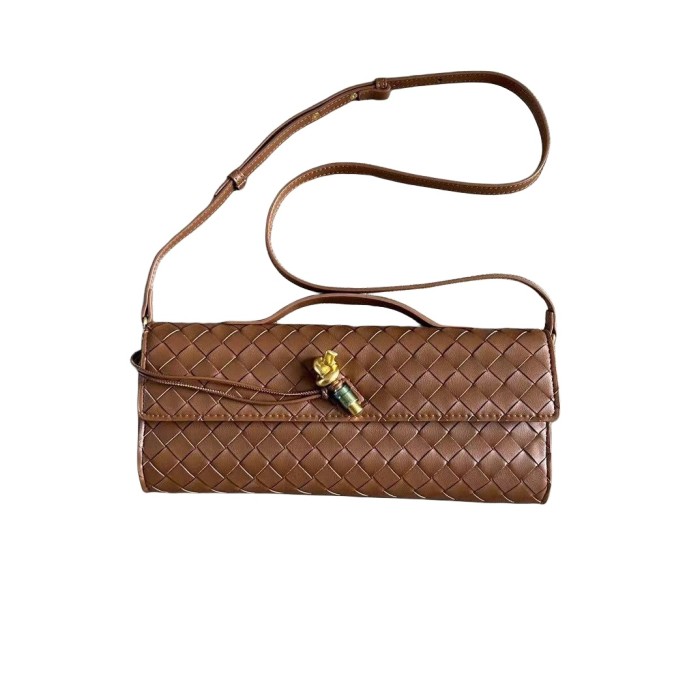 Woven Long Clutch Bag with Handle
