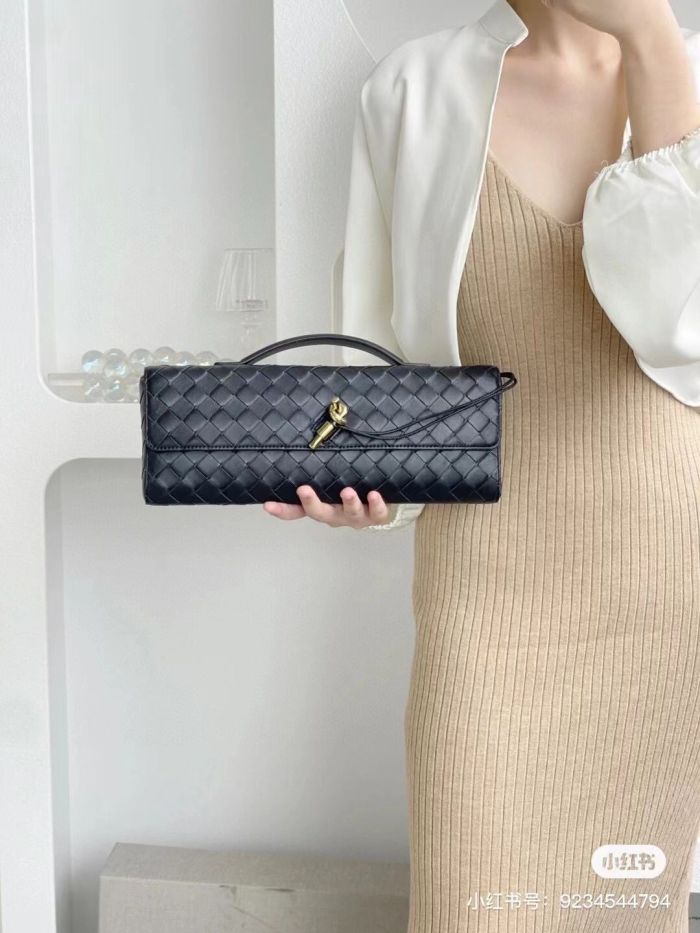 Woven Long Clutch Bag with Handle