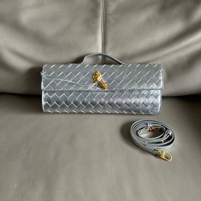 Woven Long Clutch Bag with Handle