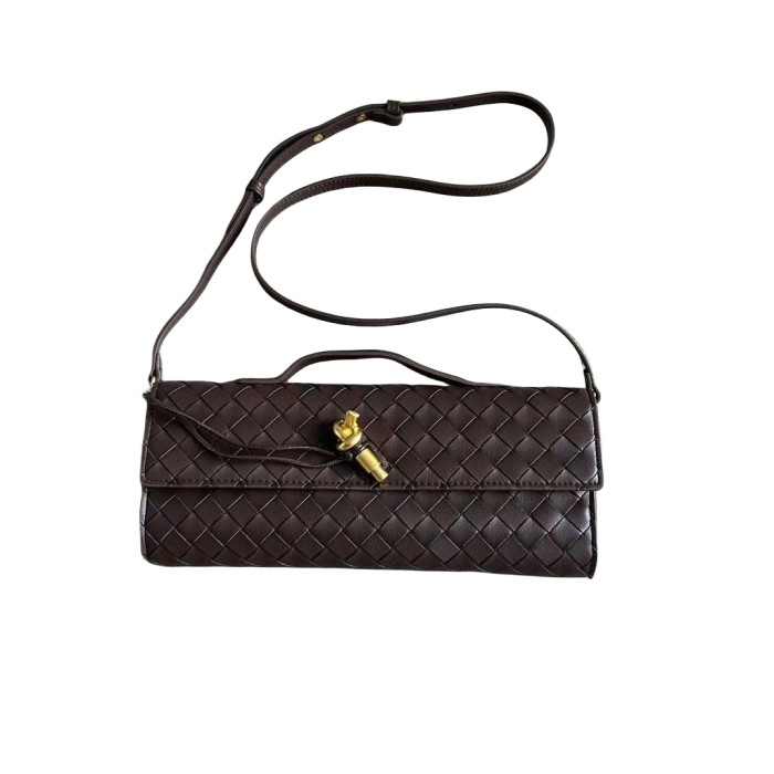 Woven Long Clutch Bag with Handle