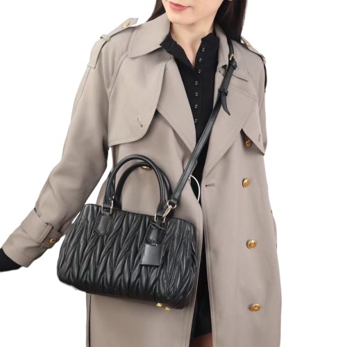 Genuine Lambskin Leather Women Tote Crossbody Bag