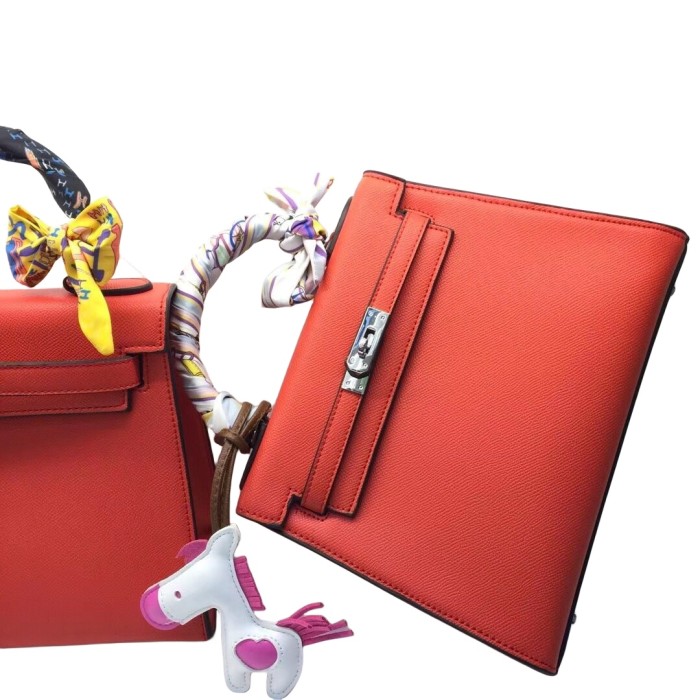 Vegan Epsom Leather Designer Kelly Bag25cm 28cm