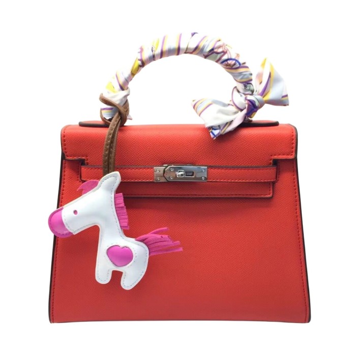 Vegan Epsom Leather Designer Kelly Bag25cm 28cm