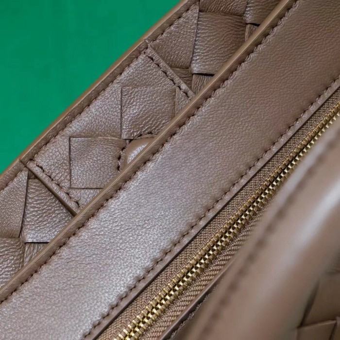Genuine Lambskin Leather Woven Chain Bag Tote Shoulder Bag