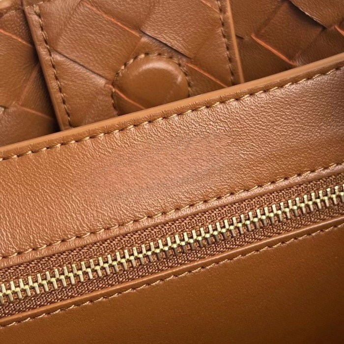 Genuine Lambskin Leather Woven Chain Bag Tote Shoulder Bag