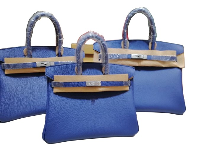 Genuine Togo Calfskin Leather Women Top Handle Bag