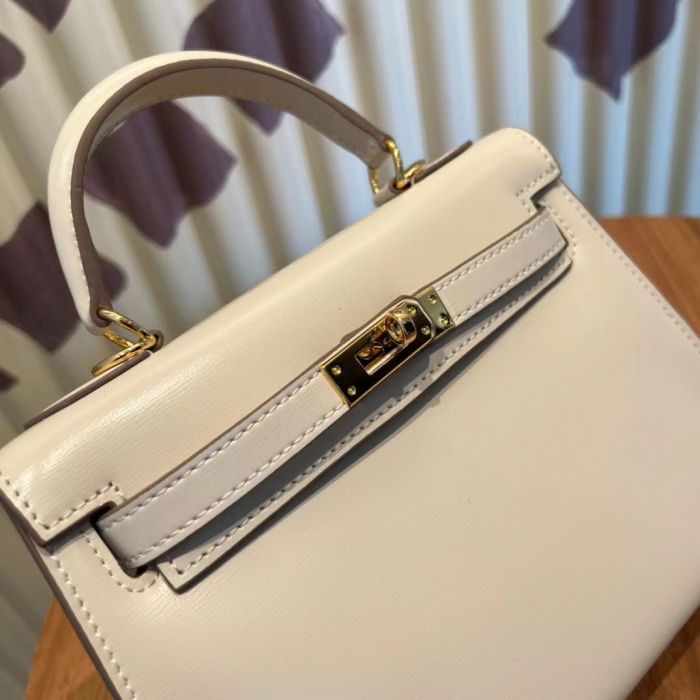 Genuine Box Leather Tote Shoulder Bag
