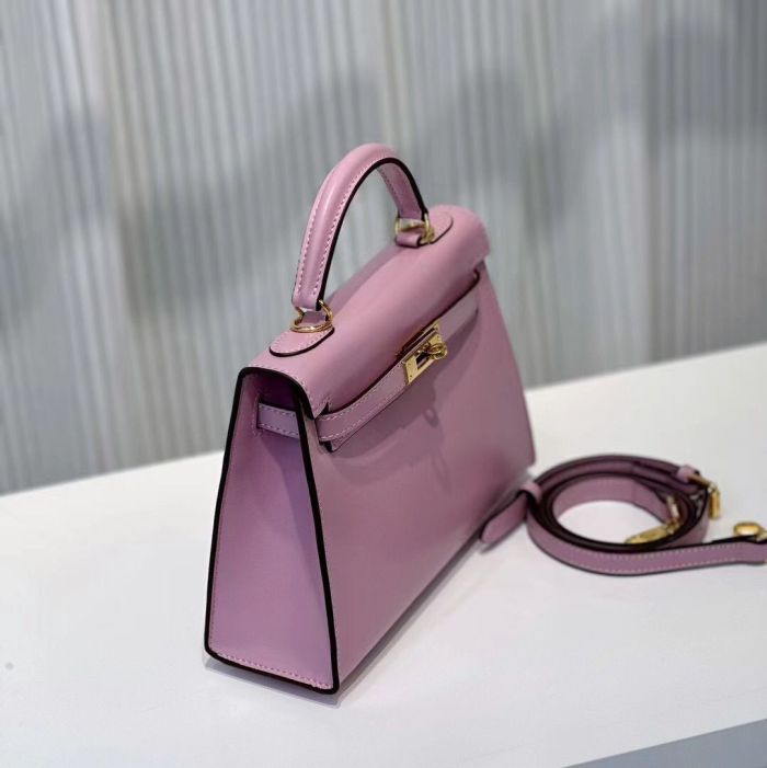 Genuine Box Leather Tote Shoulder Bag