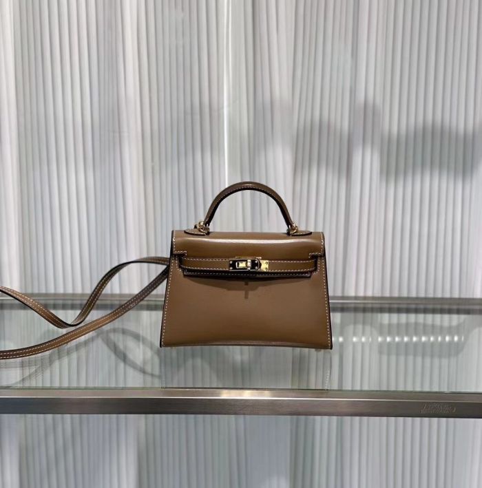 Genuine Box Leather Tote Shoulder Bag