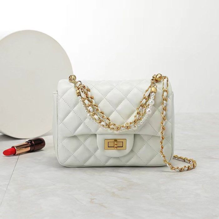 Genuine Lambskin Leather Women Quilted Bag