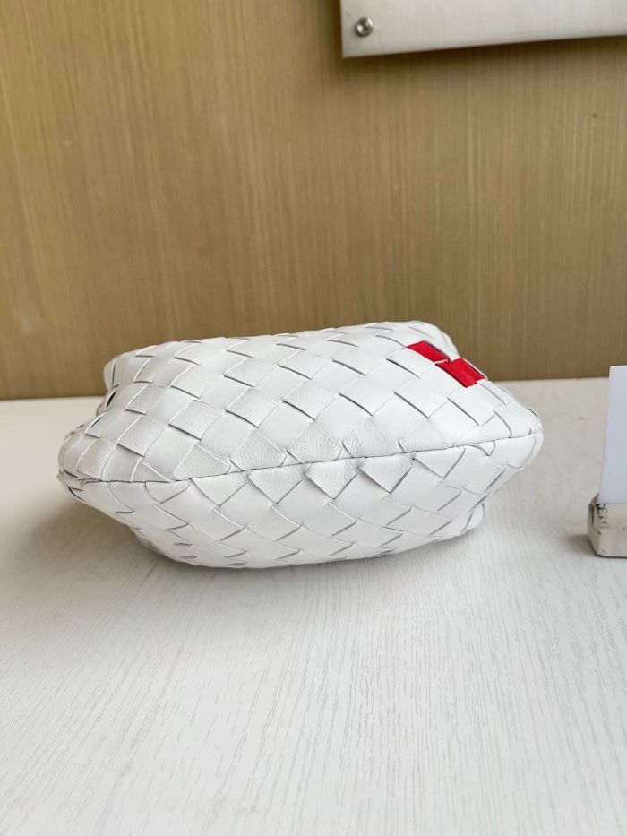2024 Handmade Genuine Lambskin Leather Woven Hobo Bag