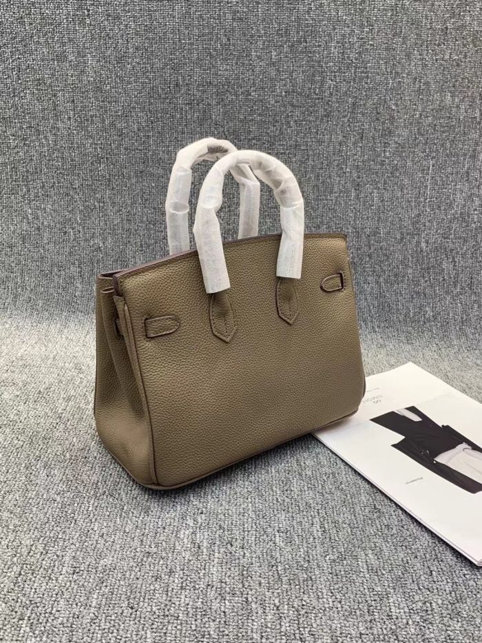 Genuine Cowhile Leather Top Handle Bag